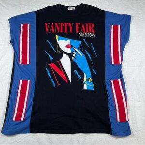 Vtg HSJP Vanity Fair Collections XXXL Graphic Tshirt Oversized Retro Fashion